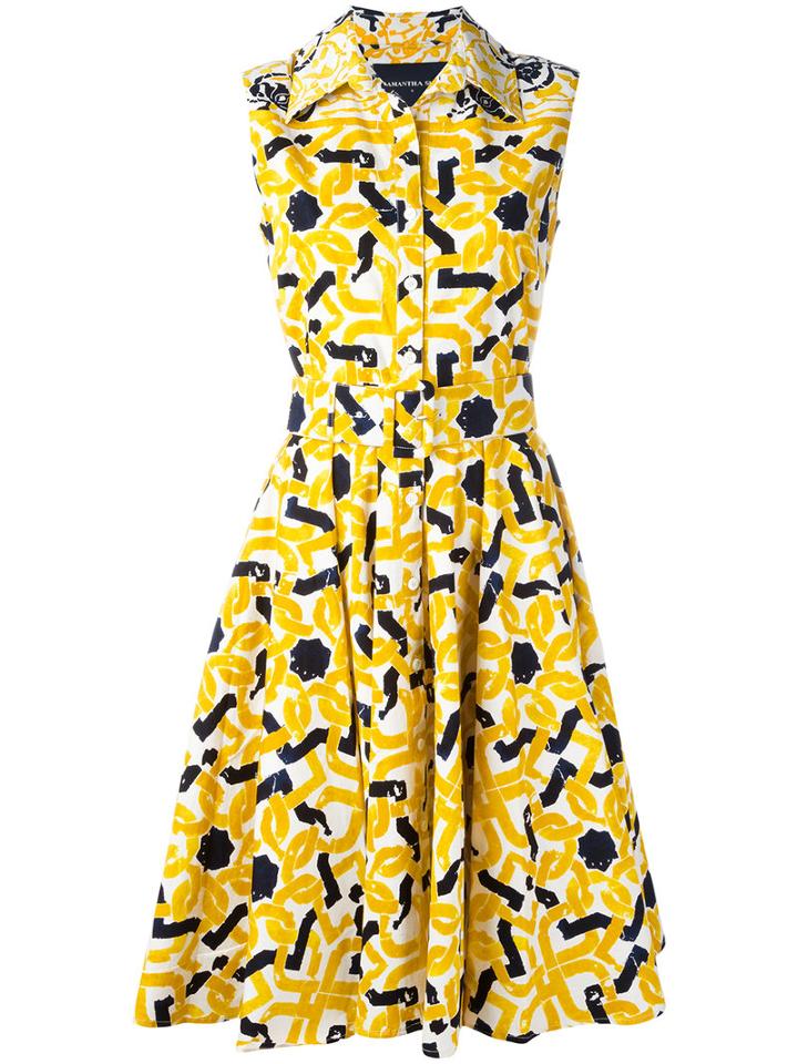 Samantha Sung 'gigi' Dress, Women's, Size: 4, Yellow/orange, Cotton/spandex/elastane