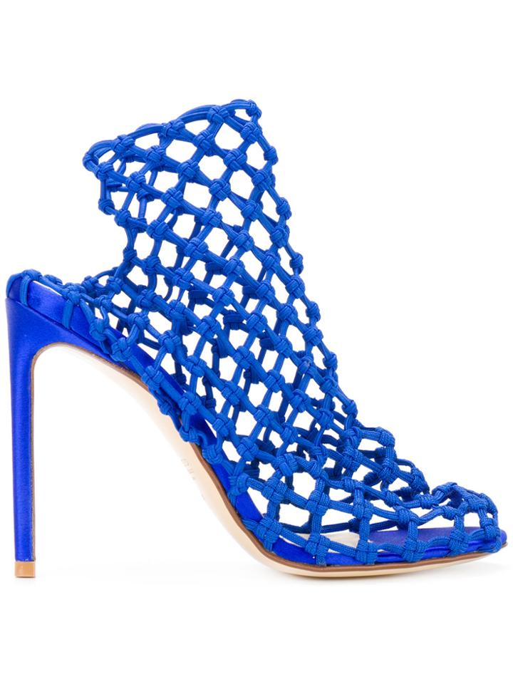 Francesco Russo Klein Caged Heel Sandals - Blue