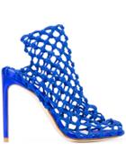 Francesco Russo Klein Caged Heel Sandals - Blue