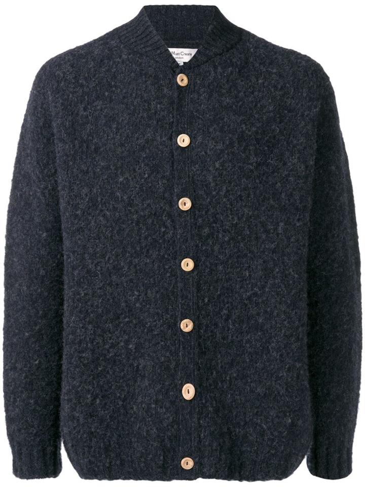 Ymc Long-sleeve Fitted Cardigan - Blue