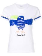 P.a.r.o.s.h. Sequinned Bird Embroidery T-shirt - White