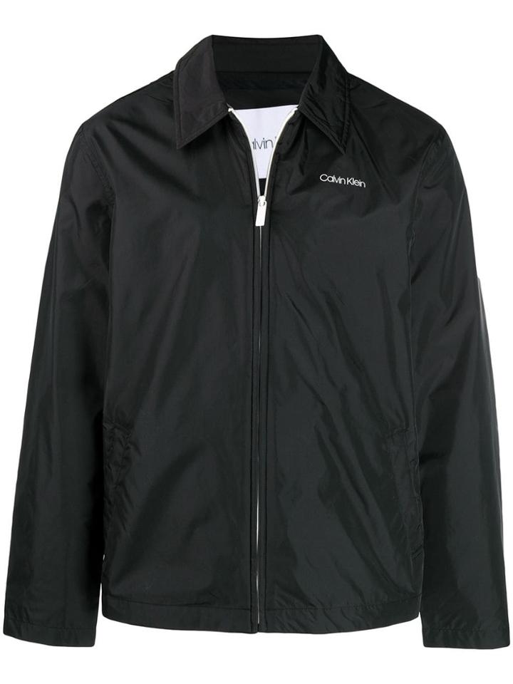Calvin Klein Logo Print Jacket - Black
