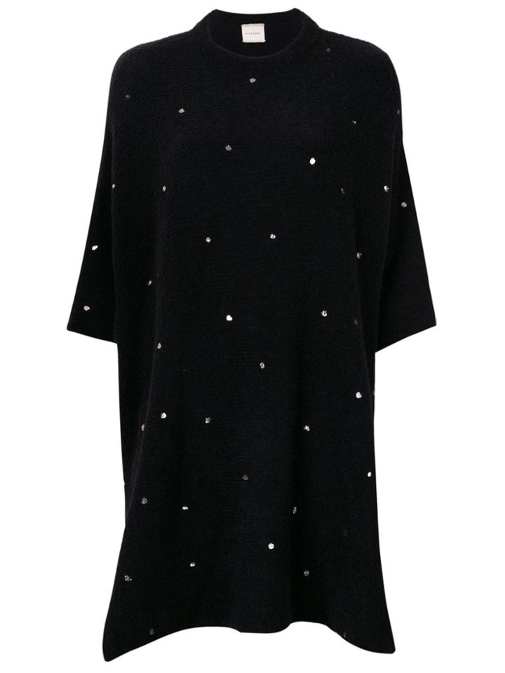 Fine Edge Three-quarter Length Sleeve Jumper - Black