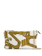 Versace Jeans Baroque Print Clutch - White