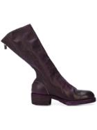 Guidi Zip-up Boots - Purple