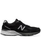 New Balance 990v4 Lace-up Leather Sneakers - Black