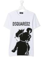 Dsquared2 Kids Printed Logo T-shirt - White