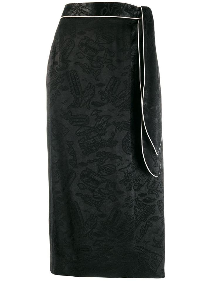 Alexa Chung All-over Print Skirt - Black