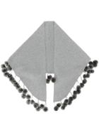 N.peal Triangular Scarf - Grey