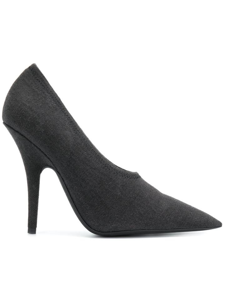 Yeezy Pointed Toe Mule Pumps - Grey