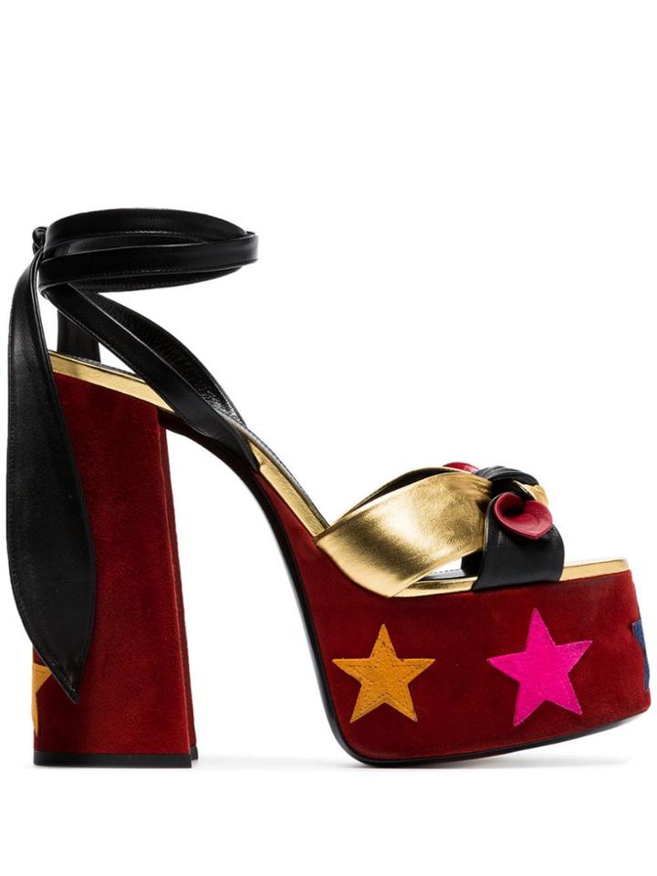 Saint Laurent Paige 145 Platform Sandals - Black