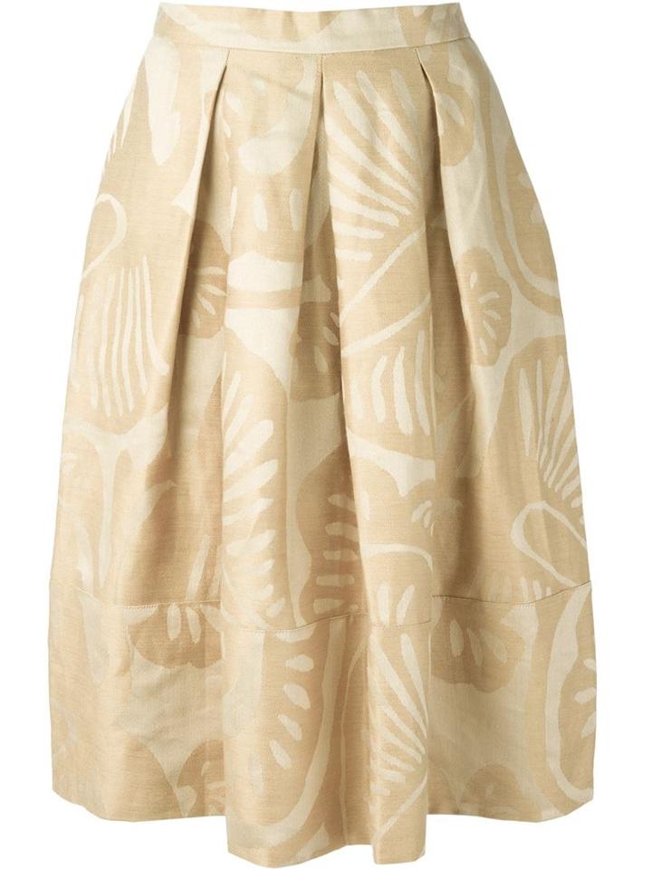 Societe Anonyme Brocade Box Pleat Skirt