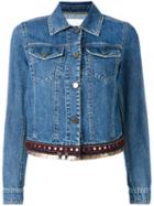 Bazar Deluxe - Embellished Hem Denim (blue) Jacket - Women - Cotton - 42, Cotton
