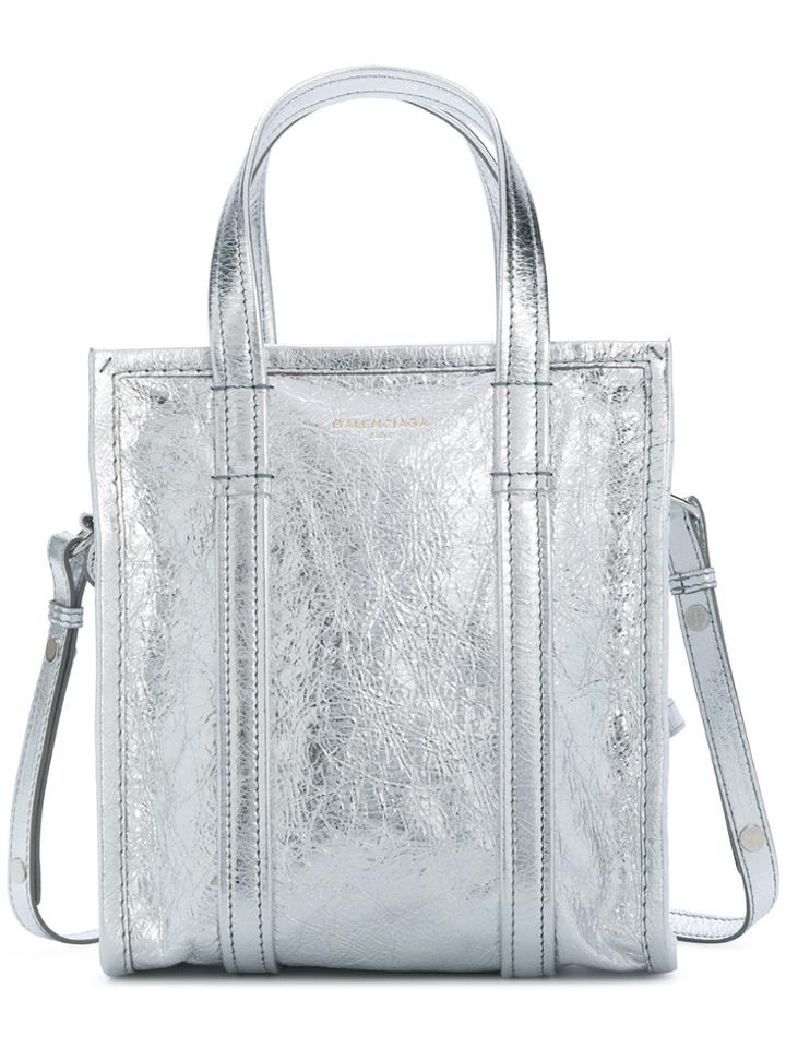 Balenciaga Bazar Shopper Xs Aj Bag - Metallic