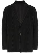 Homme Plissé Issey Miyake Single-breasted Plissé Blazer - Black