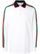 Gucci Logo Stripe Polo Shirt - White