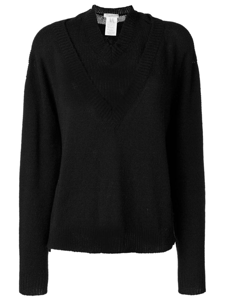 Philosophy Di Lorenzo Serafini Dropped Hem Jumper - Black