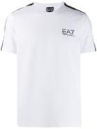 Ea7 Emporio Armani Logo Trim T-shirt - White