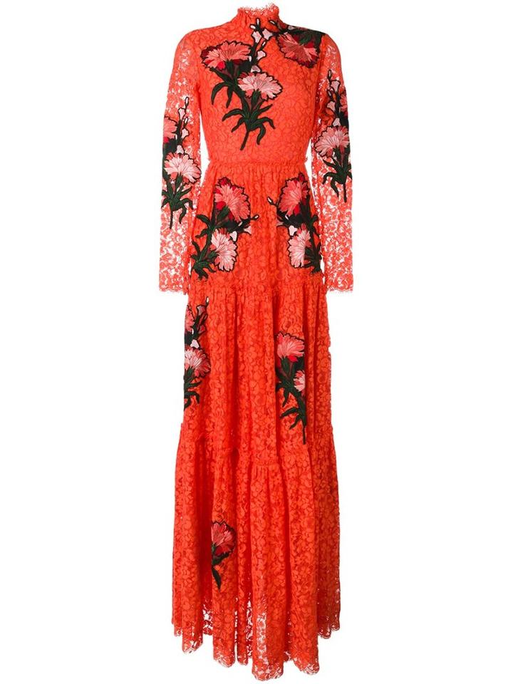 Erdem High Neck Lace Dress