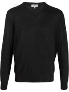 Canali V-neck Sweater - Black