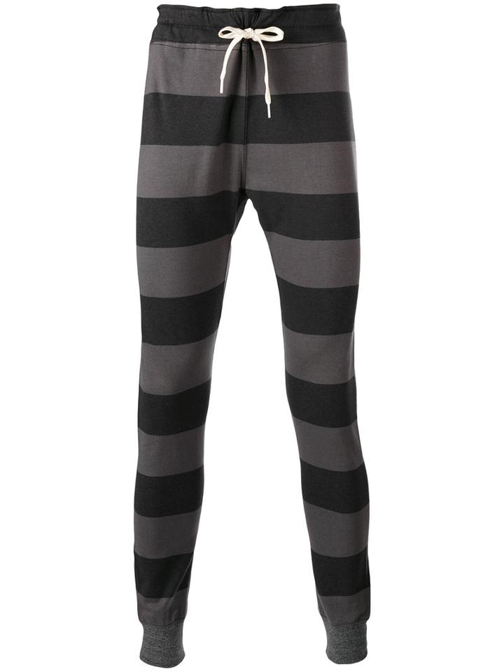 Junya Watanabe Comme Des Garçons Man Striped Sweatpants, Men's, Size: Medium, Black, Cotton