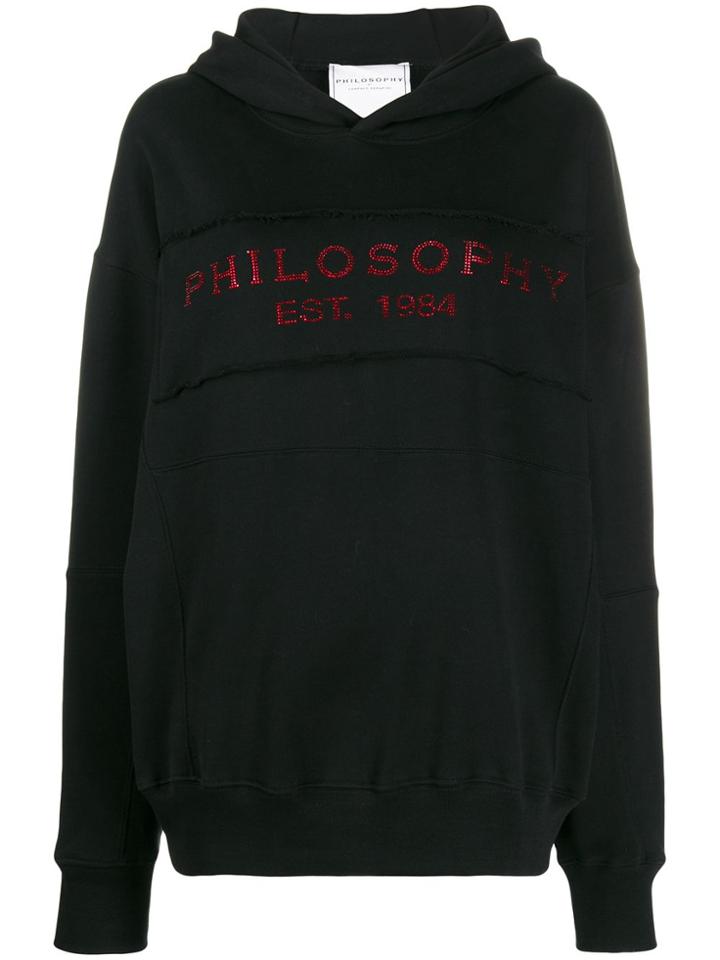 Philosophy Di Lorenzo Serafini Branded Hoodie - Black
