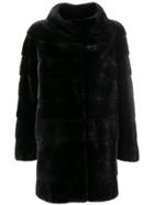 Liska Philippa Fur Coat - Black