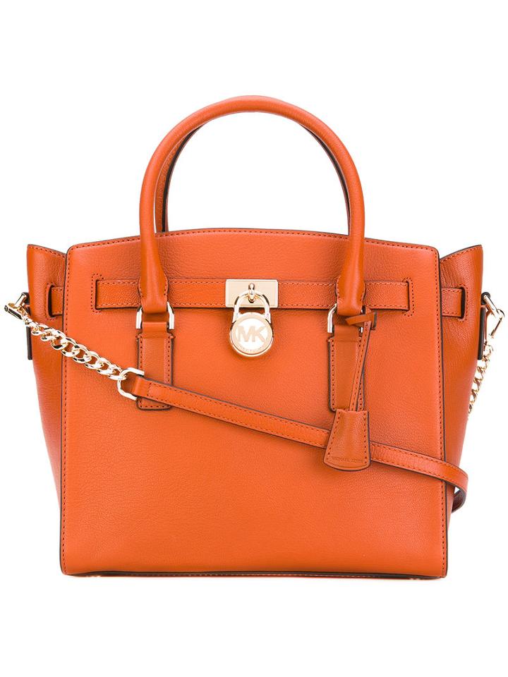 Michael Michael Kors - Hamilton Tote Bag - Women - Leather - One Size, Women's, Yellow/orange, Leather