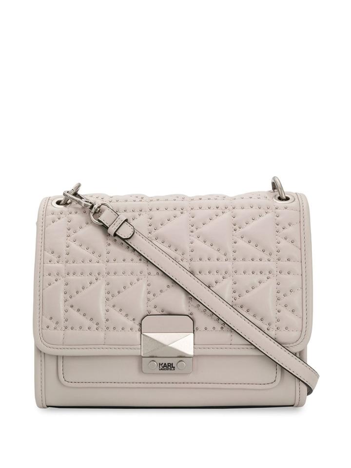Karl Lagerfeld Kuilted Shoulder Bag - Neutrals
