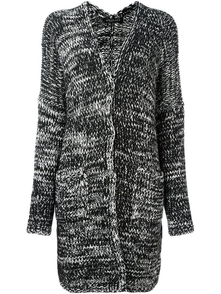 Twin-set V-neck Cardigan, Women's, Size: Xs, Black, Polyamide/viscose/cashmere/wool