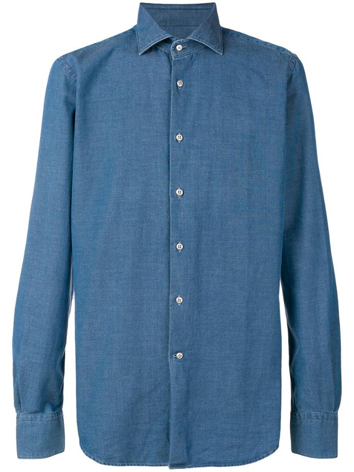 Glanshirt Slim-fit Shirt - Blue