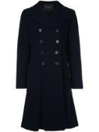 Derek Lam Double Breasted Coat, Women's, Size: 42, Blue, Virgin Wool