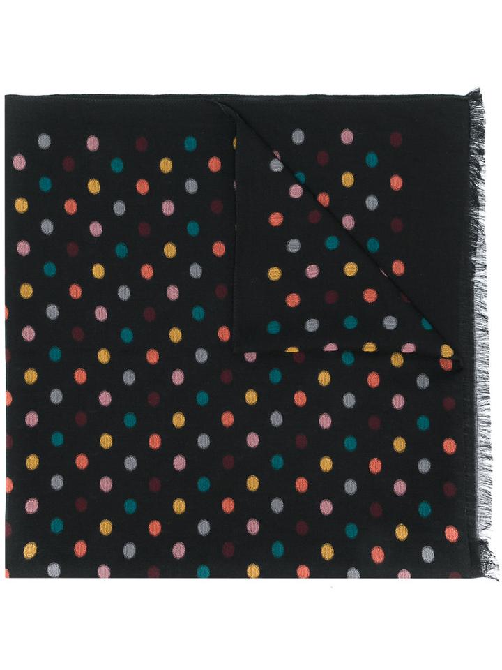 Paul Smith - Woven Polka Dot Scarf - Men - Silk/cotton/viscose/modal - One Size, Black, Silk/cotton/viscose/modal
