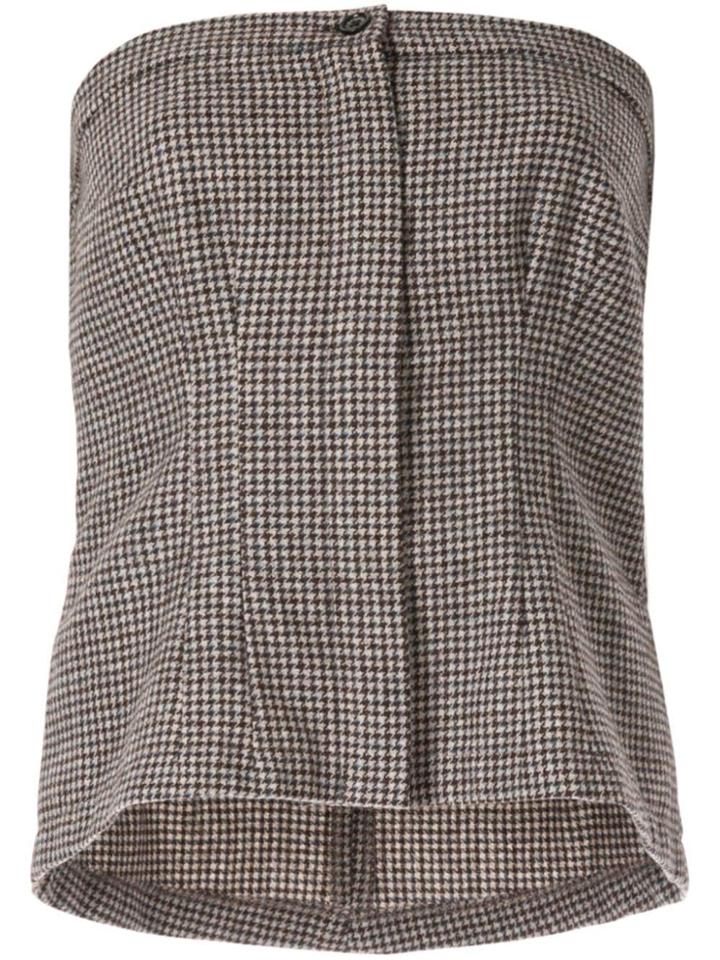 Zambesi Houndstooth Tube Top - Grey