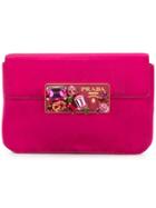 Prada Vintage 2000's Stone Embellished Clutch - Pink