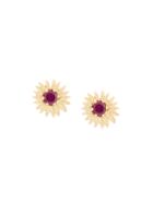 Aurelie Bidermann 18kt Gold Floral Bouquet Grenat Earrings - Metallic