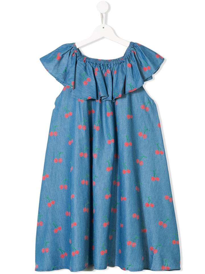Stella Mccartney Kids Teen Cherry Print Dress - Blue