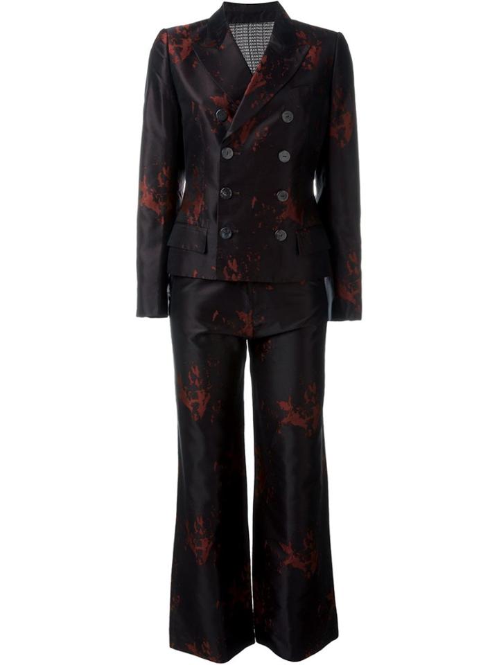 Jean Paul Gaultier Vintage Jacquard Suit - Black