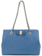 Salvatore Ferragamo - Vara Tote Bag - Women - Leather - One Size, Blue, Leather