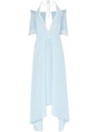 Roland Mouret Ballard Cold-shoulder Gown - Blue