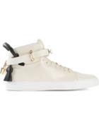 Buscemi Key And Padlock Hi-top Sneakers, Men's, Size: 11, Nude/neutrals, Calf Leather/rubber