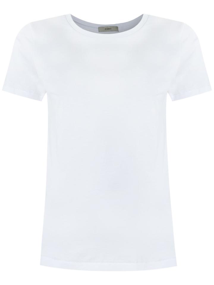 Egrey Round Neck T-shirt, Women's, Size: G, White, Cotton