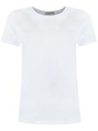 Egrey Round Neck T-shirt, Women's, Size: G, White, Cotton