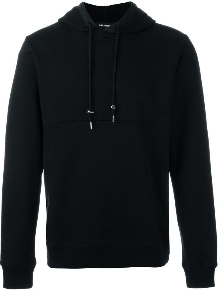 Raf Simons Back Print Hoodie, Men's, Size: L, Black, Cotton