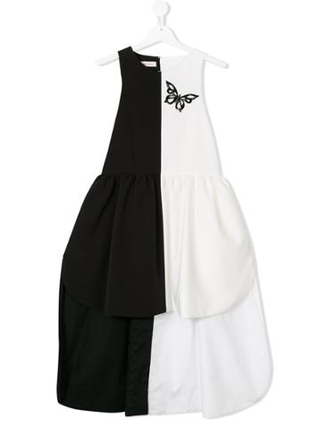 Nunzia Corinna Teen Two-tone Layered Dress - Black