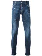 Tapered Jeans - Men - Cotton/calf Leather/polyester/spandex/elastane - 50, Blue, Cotton/calf Leather/polyester/spandex/elastane, Dsquared2