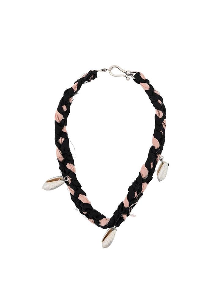 Giacobino Shell Pendant Necklace - Black