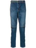 Sacai Belted Slim-fit Jeans - Blue