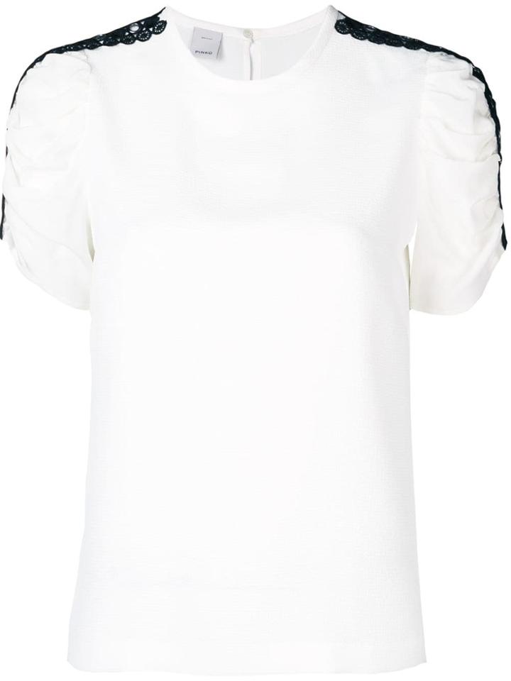 Pinko Lace Embellished Blouse - White
