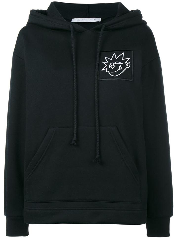 Ashley Williams Black Bee Print Bad Mood Hoodie